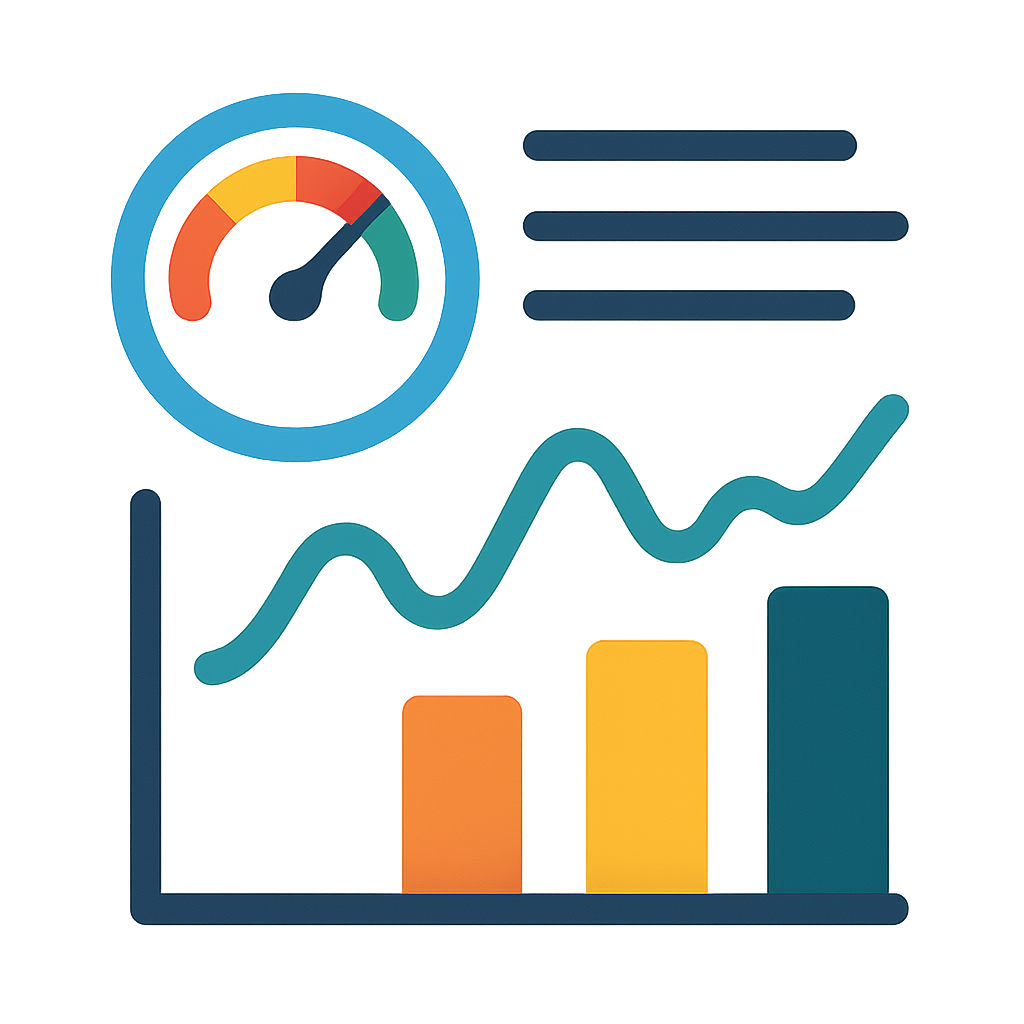 Website health dashboard showing everything running smoothly
